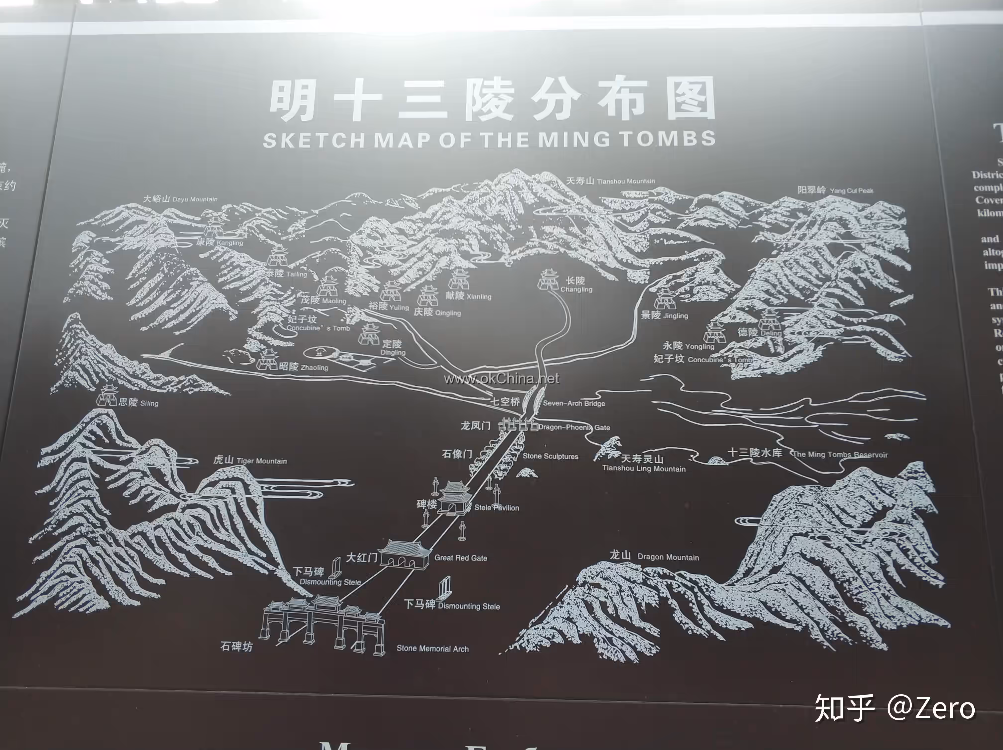 Map of Thirteen Ming Tombs Scenic Area