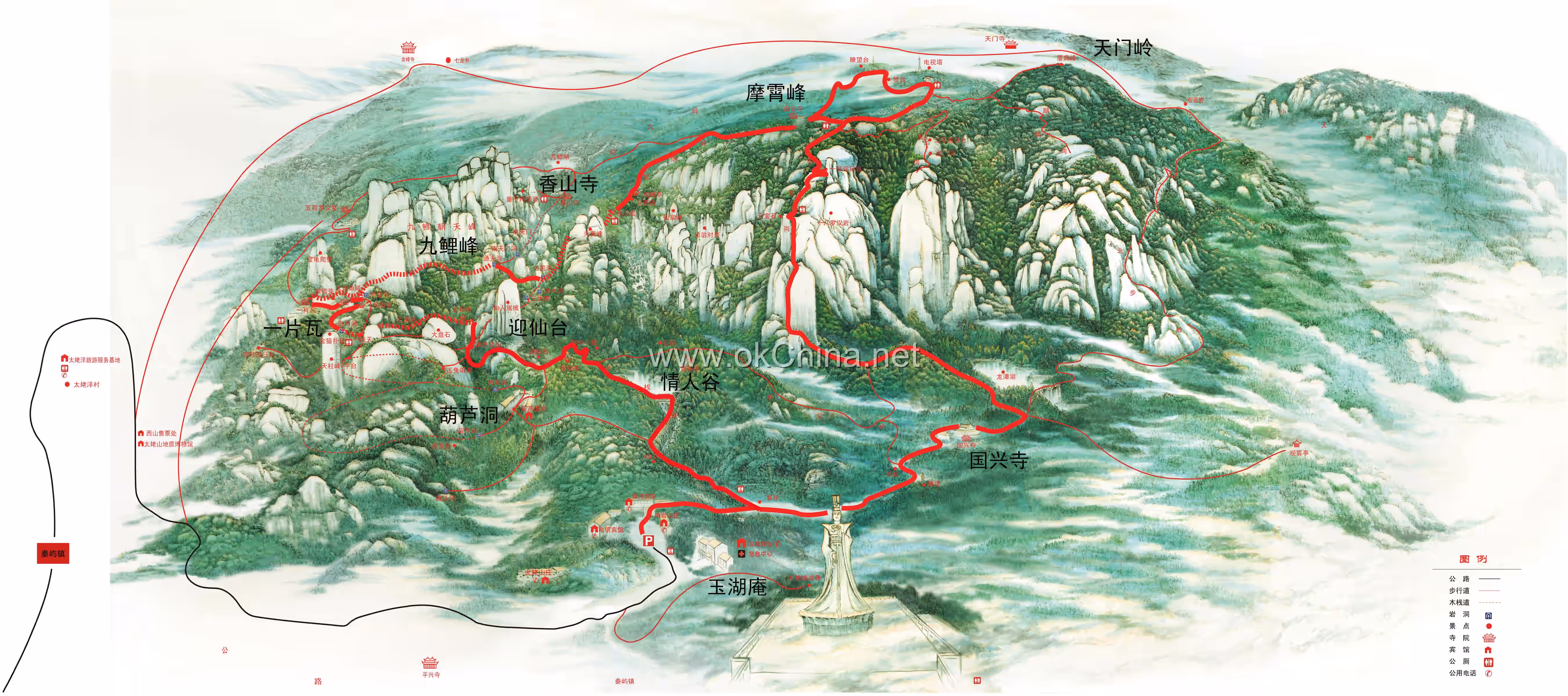 Map of Taimu Mountain Tourist Area