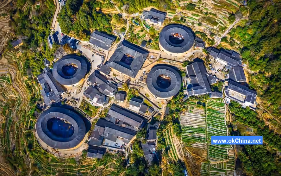 Fujian Tulou Tourist Area In Yongding And Nanjing