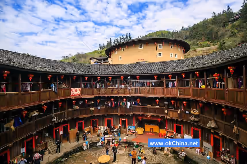 Fujian Tulou Tourist Area In Yongding And Nanjing