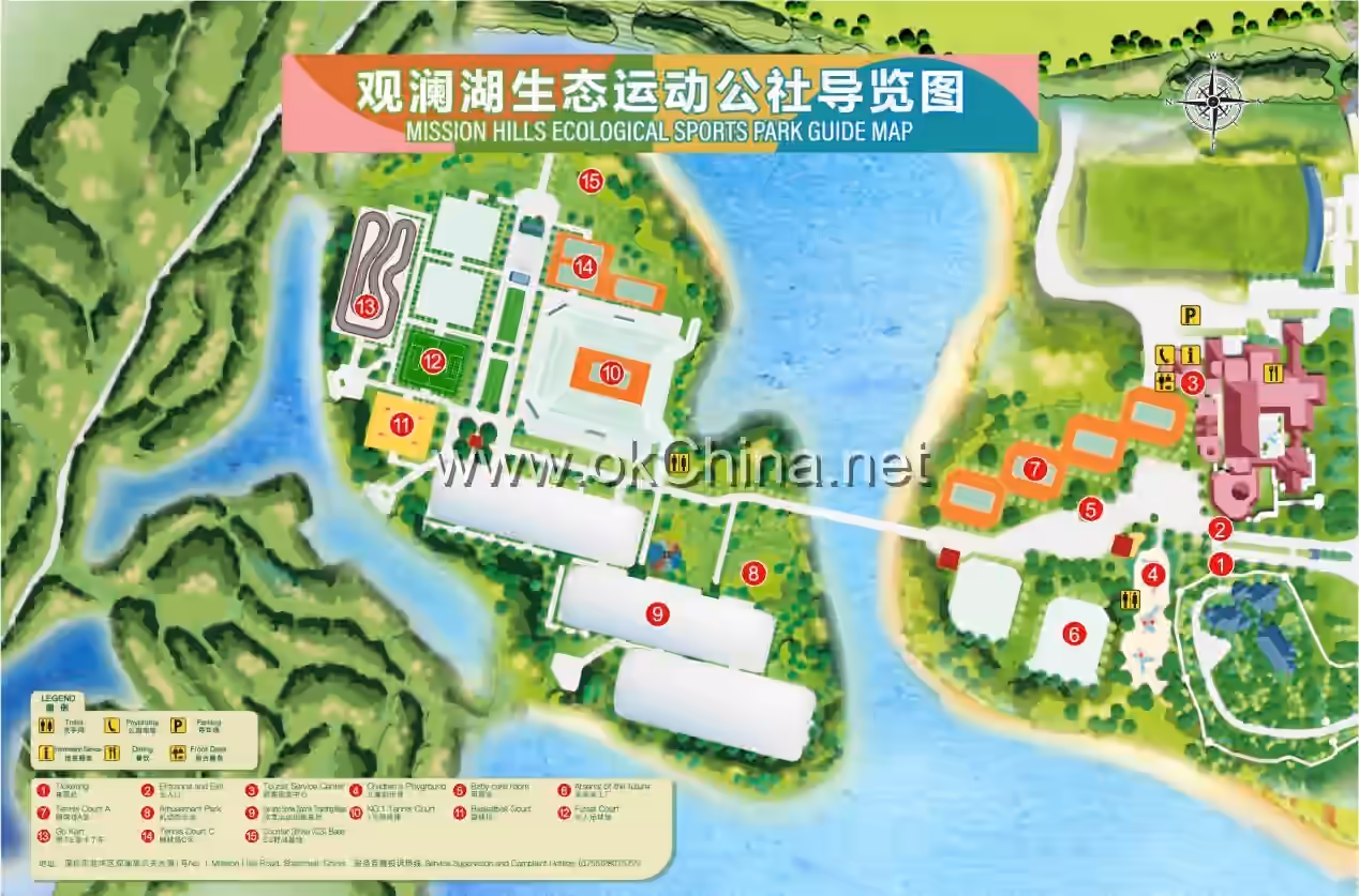 Map of Guanlan Lake Leisure Tourist Area