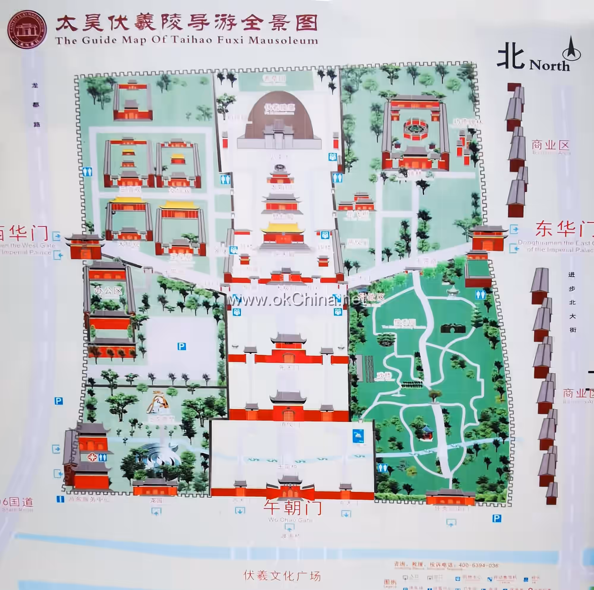 Map of Taihao Fuxi Mausoleum Cultural Tourism Area