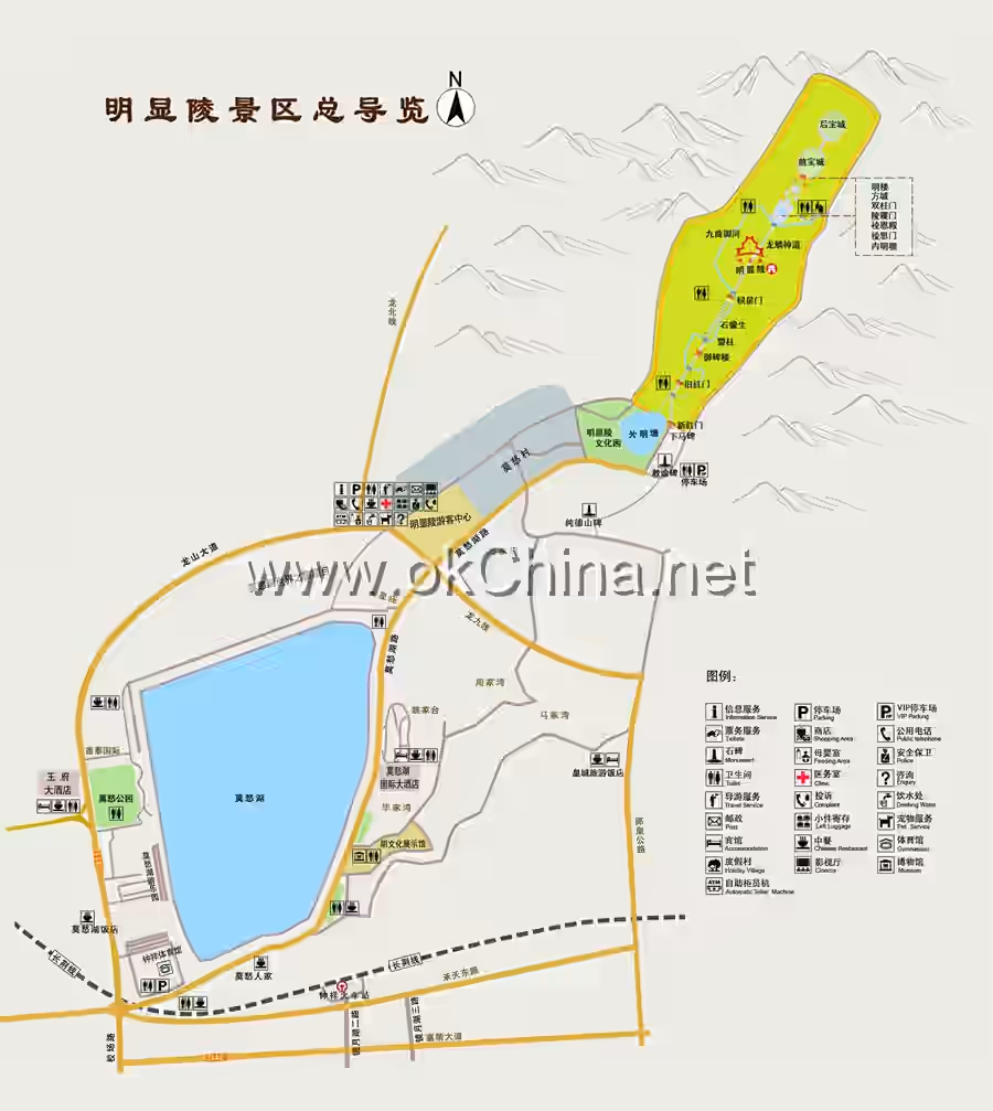 Map of Mingxian Tomb Cultural Tourist Area