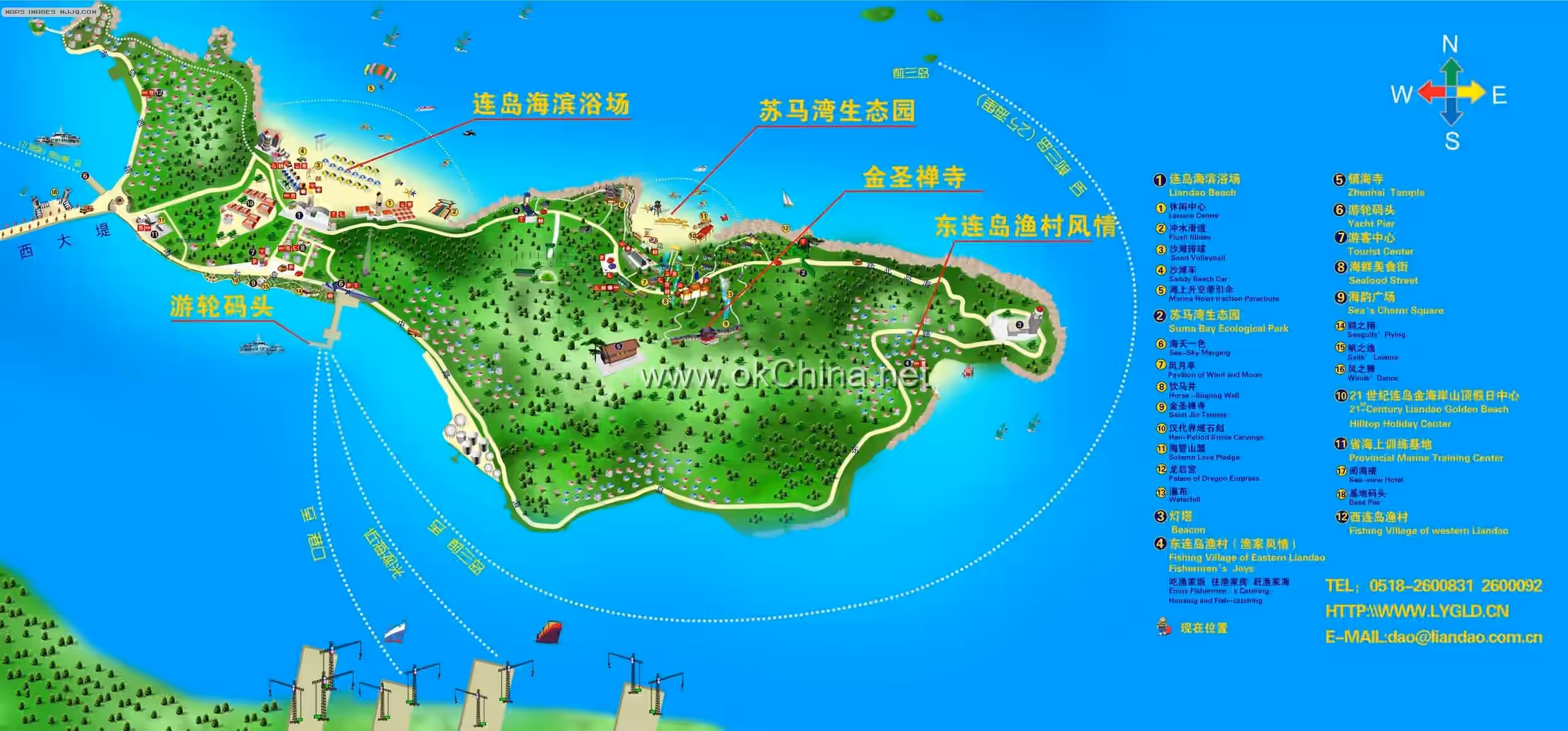 Map of Liandao Island Scenic Area