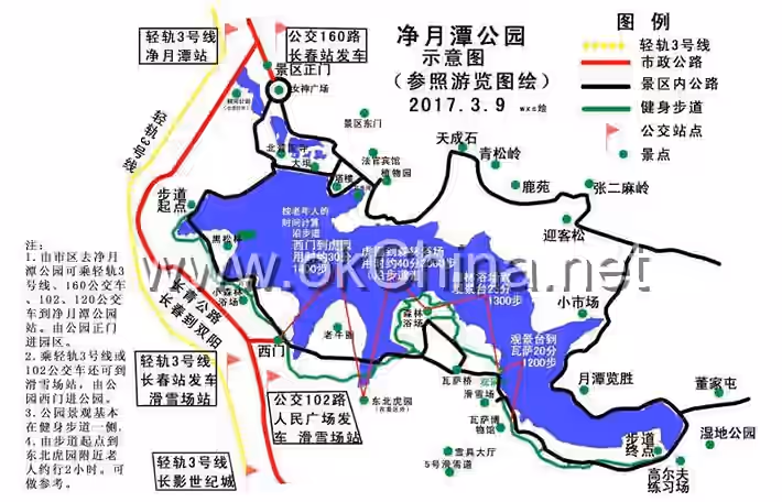 Map of Jingyuetan National Forest Park