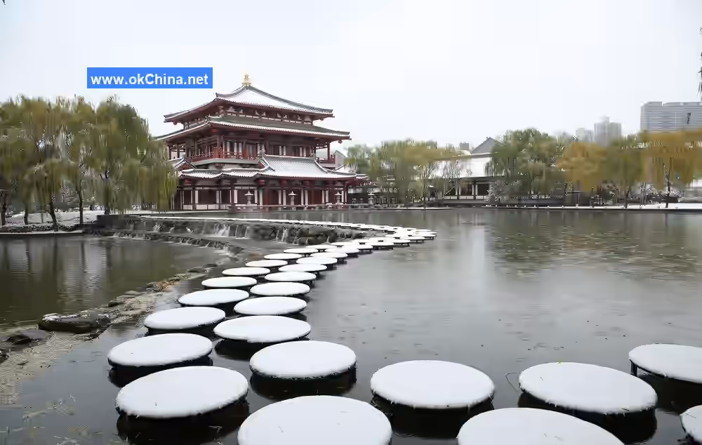 Giant Wild Goose Pagoda And Tang Paradise Scenic Area