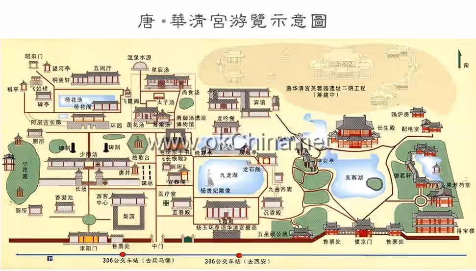 Map of Huaqing Palace Scenic Area