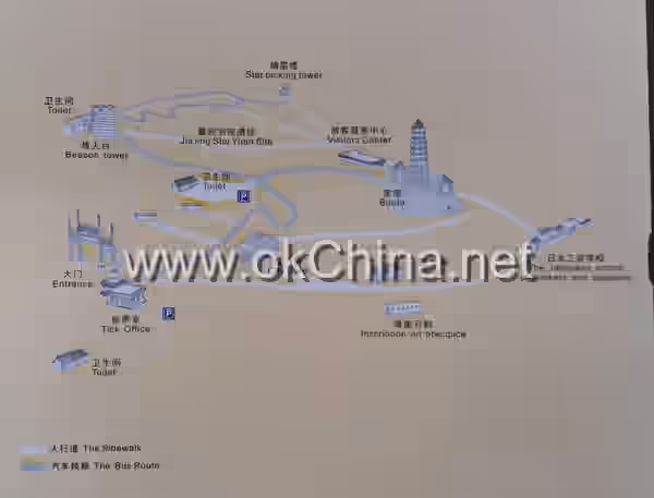 Map of YanAn Revolutionary Memorial Site Scenic Area