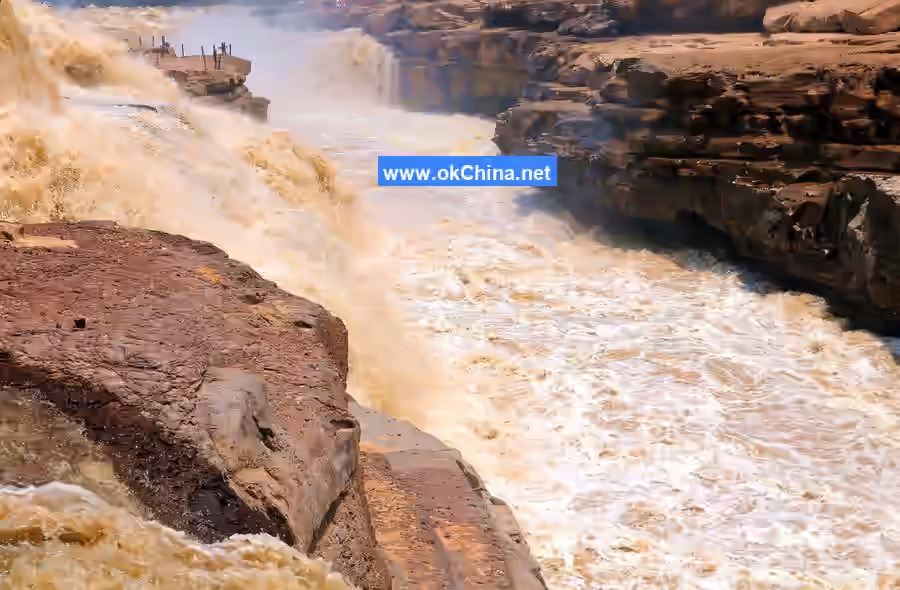 Yellow River Hukou Waterfall Tourist Area In YanAn