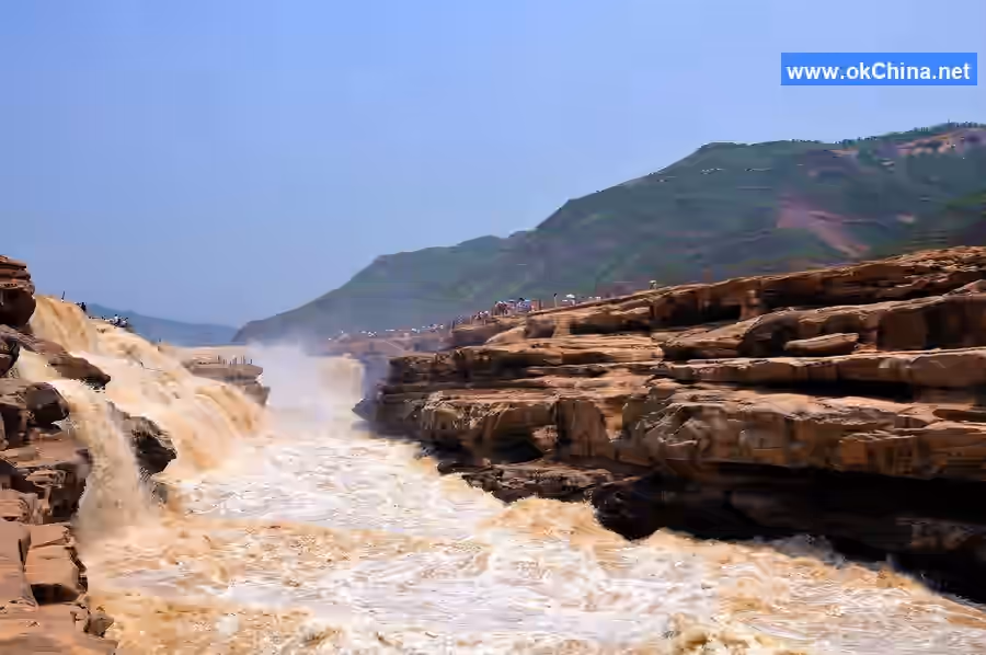 Yellow River Hukou Waterfall Tourist Area In YanAn