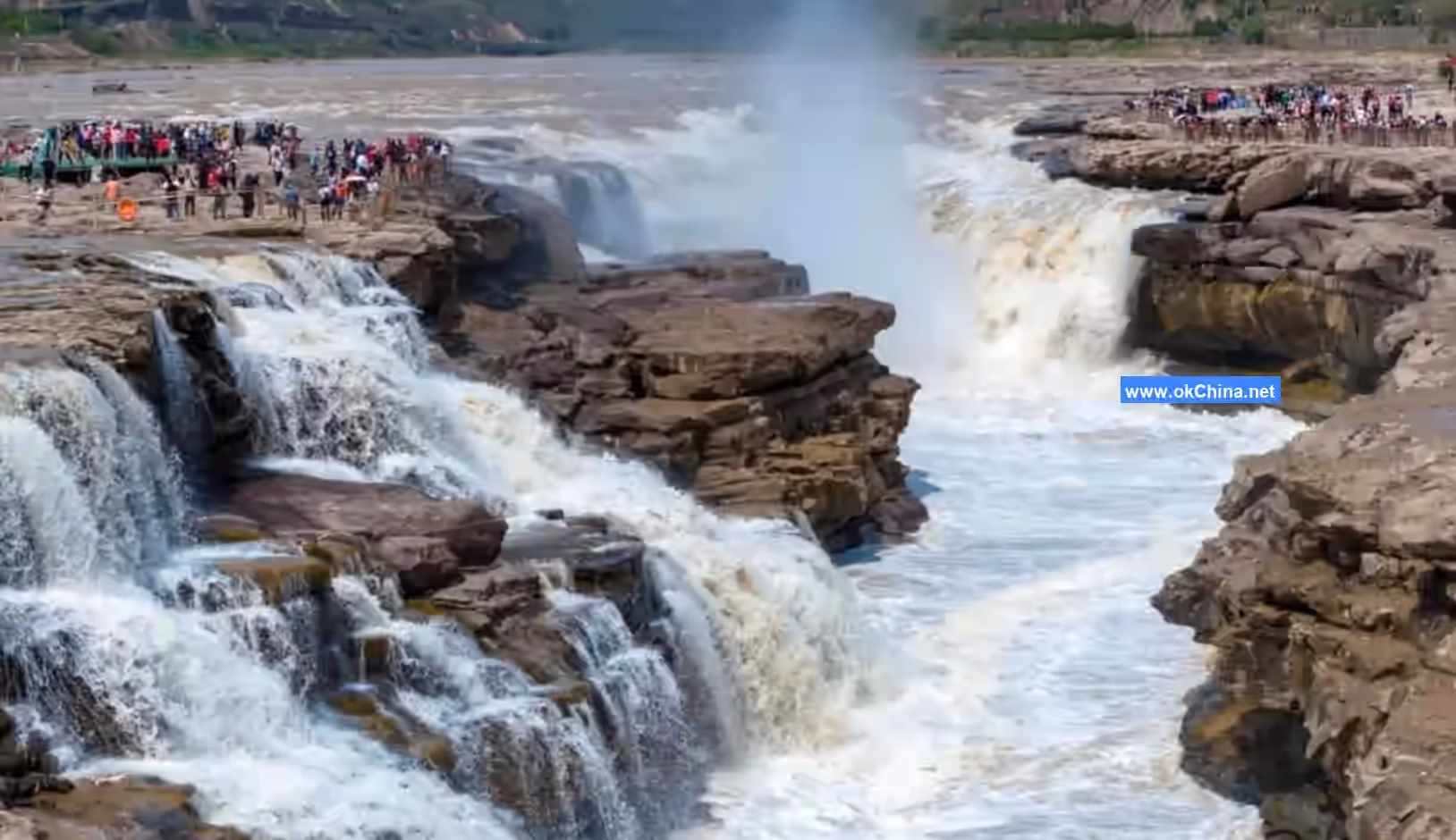 Yellow River Hukou Waterfall Tourist Area In YanAn
