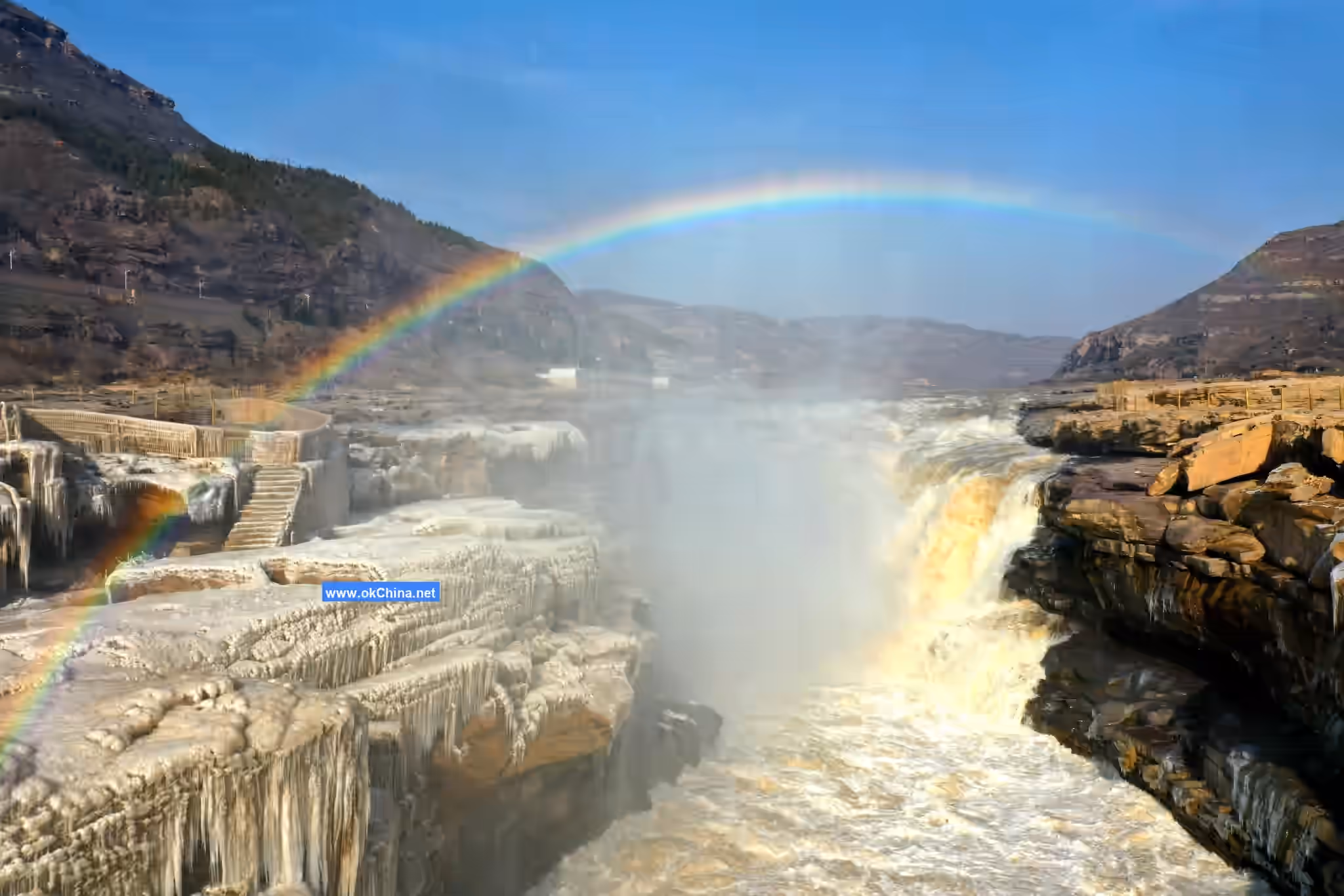 Yellow River Hukou Waterfall Tourist Area In Linfen