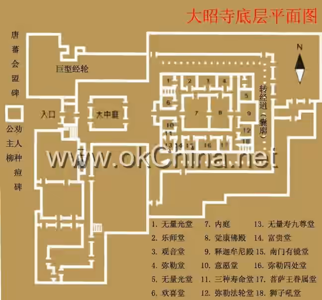 Map of Jokhang Temple Scenic Area