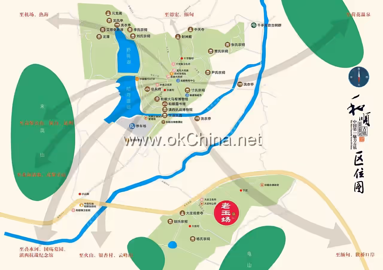 Map of Heshun Ancient Town Scenic Area