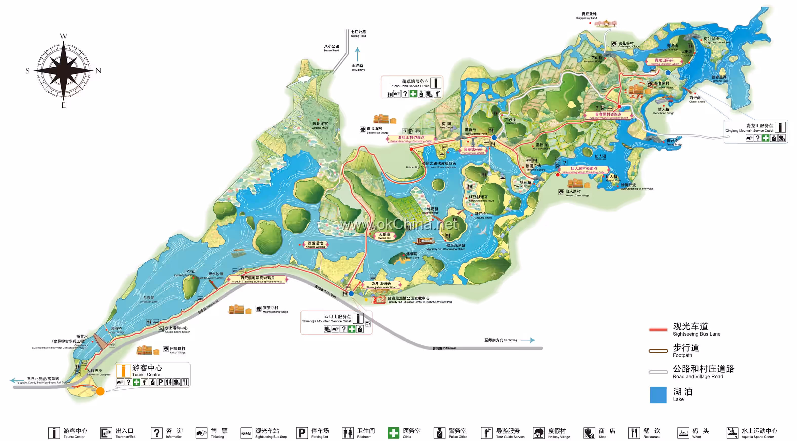 Map of Puzhehei Tourist Area