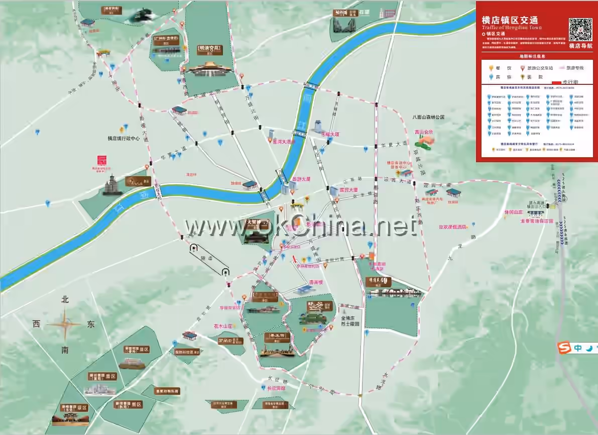 Map of Hengdian World Studios Scenic Area